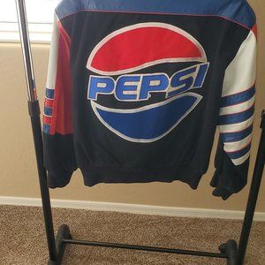 PEPSI LEATHER JACKET- BRAND NAME- "J H"